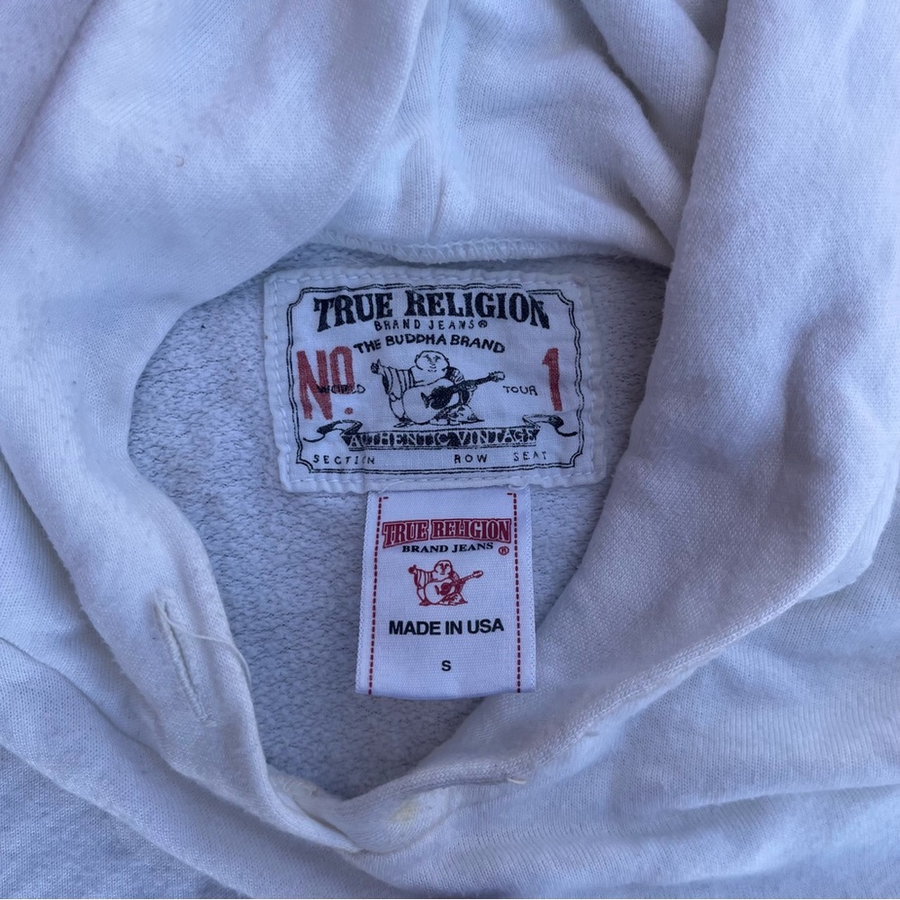 True reliWhite Hoodie with Colorful Text Design - Picture 4 of 4